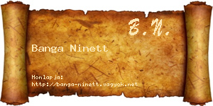 Banga Ninett névjegykártya
